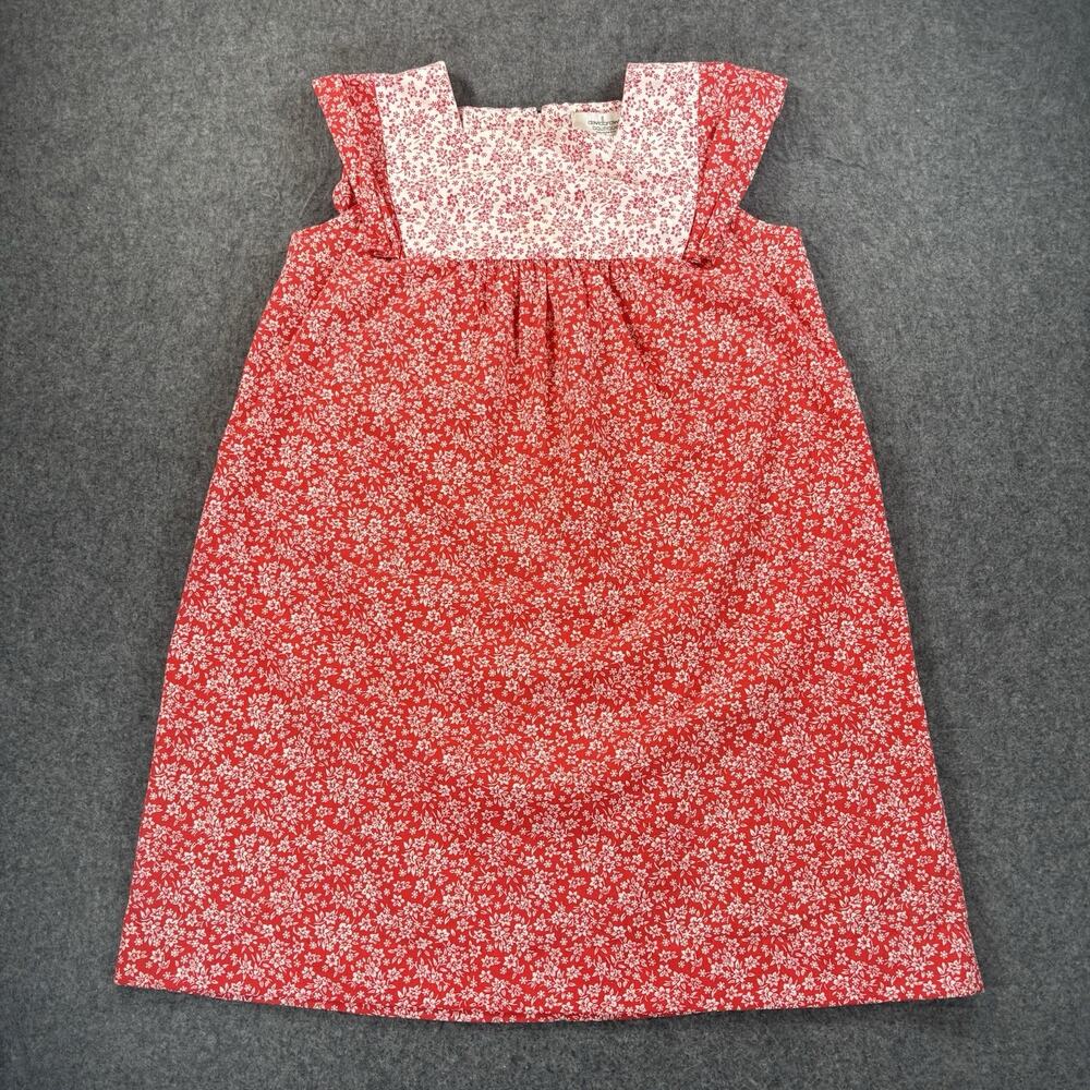 Vintage David Brown Boutique Muumuu Dress 55987 Red Floral Large